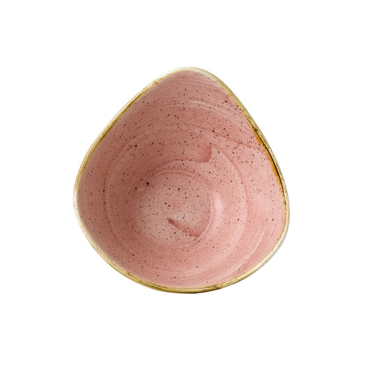 Churchill Stonecast Vitrified Porcelain Petal Pink Triangular Bowl 15.3cm 26cl 9oz Pack of 12