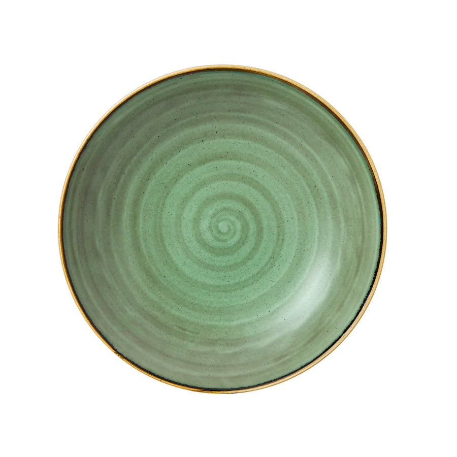 Churchill Stonecast Vitrified Porcelain Samphire Green Round Coupe Bowl 31x4.4cm 240cl Pack of 6