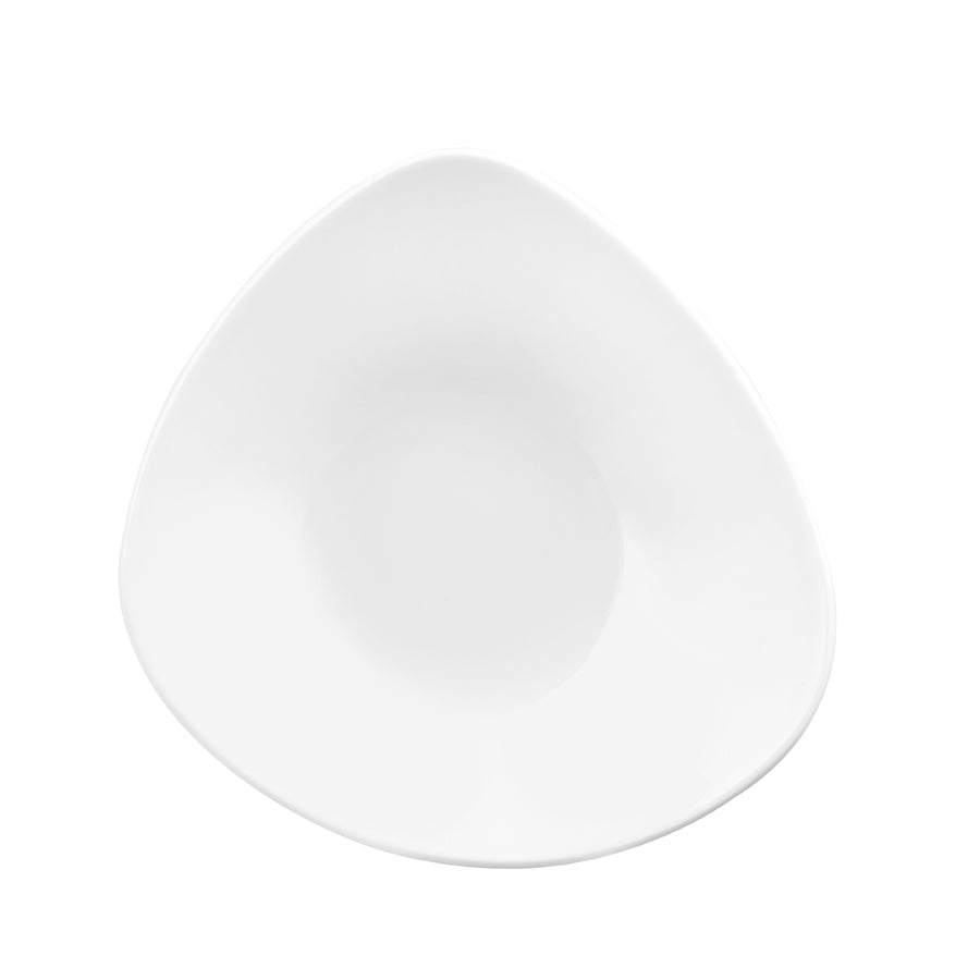 Churchill Vellum Vitrified Porcelain White Triangular Bowl 23.5cm 60cl 21oz Pack of 12