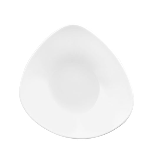 Churchill Vellum Vitrified Porcelain White Triangular Bowl 23.5cm 60cl 21oz Pack of 12