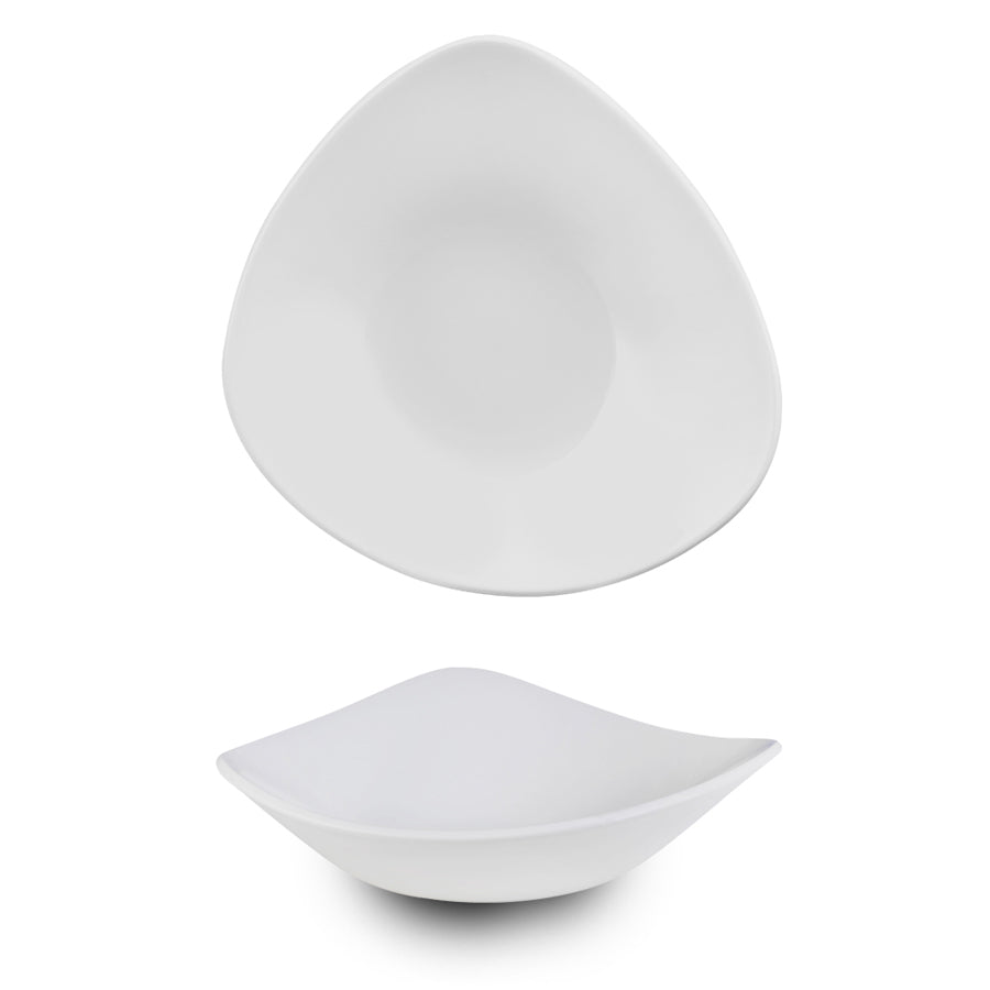 Churchill Vellum Vitrified Porcelain White Triangular Bowl 18.5cm 37cl 13oz Pack of 12