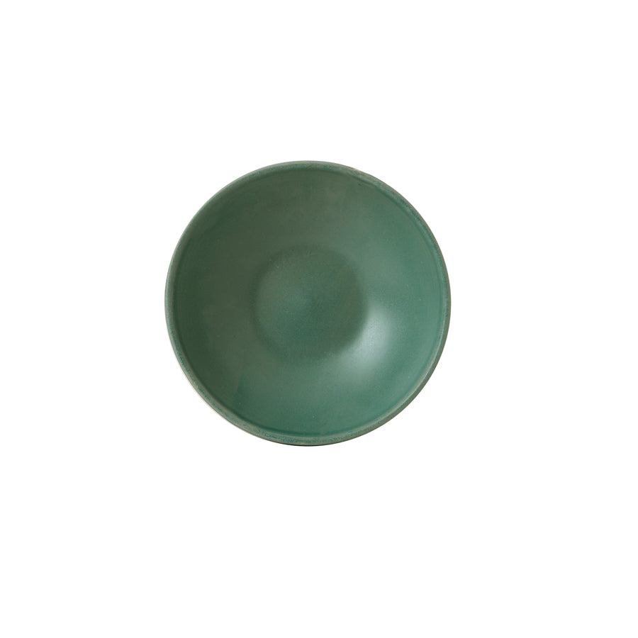 Churchill Nourish Vitrified Porcelain Andorra Green Round Contour Shallow Bowl 13cm 26cl 9oz Pack of 12