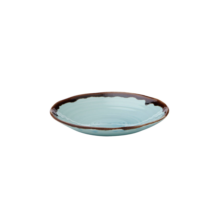 Dudson Harvest Vitrified Porcelain Turquoise Organic Round Coupe Bowl 21cm 42.6cl 15ozPack of 12