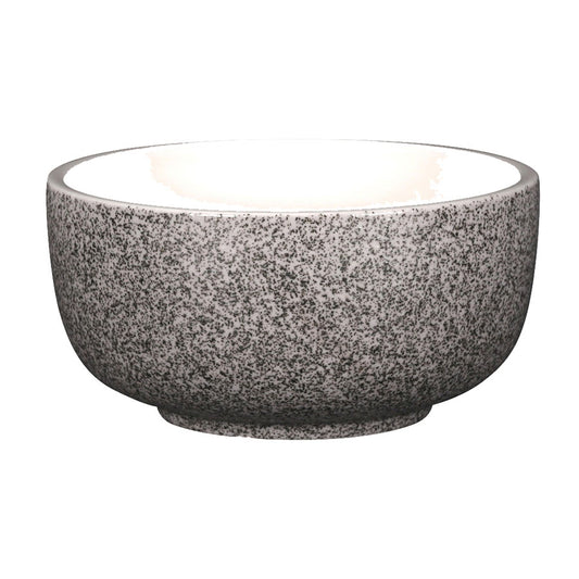 Rak Ease Vitrified Porcelain Dual Grey Round Bowl 12cm 39.5cl Pack of 12