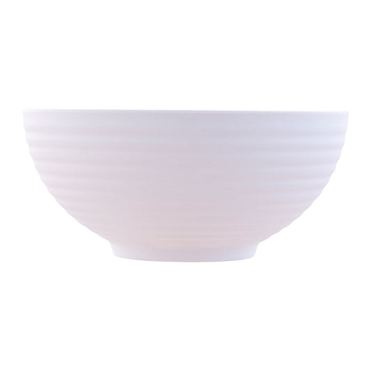 Mirage Fusion Melamine White Round Embossed Bowl 16cm Pack of 6