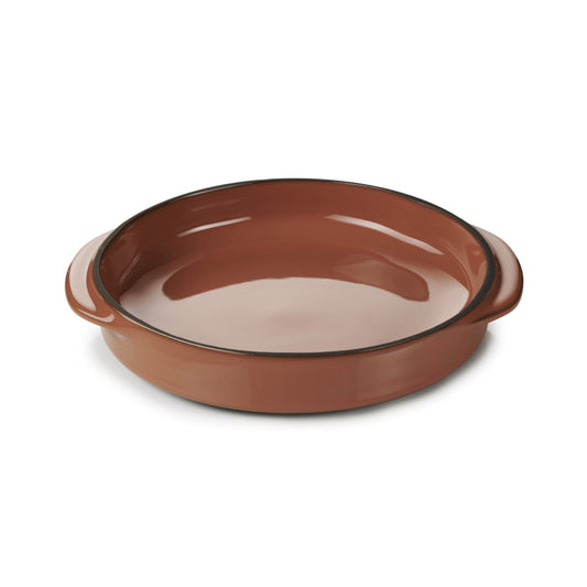 Revol Caractere Ceramic Cinnamon Round Dish 16x14x3cm 10cl Pack of 4