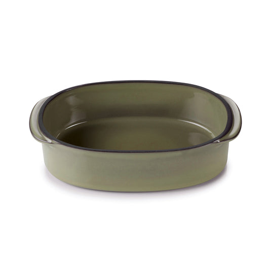 Revol Caractere Ceramic Cardamom Oblong Dish 16x11x4.5cm 30cl Pack of 6