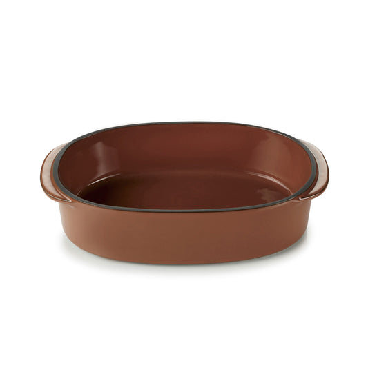 Revol Caractere Ceramic Cinnamon Oblong Dish 19x13x5cm 55cl Pack of 3