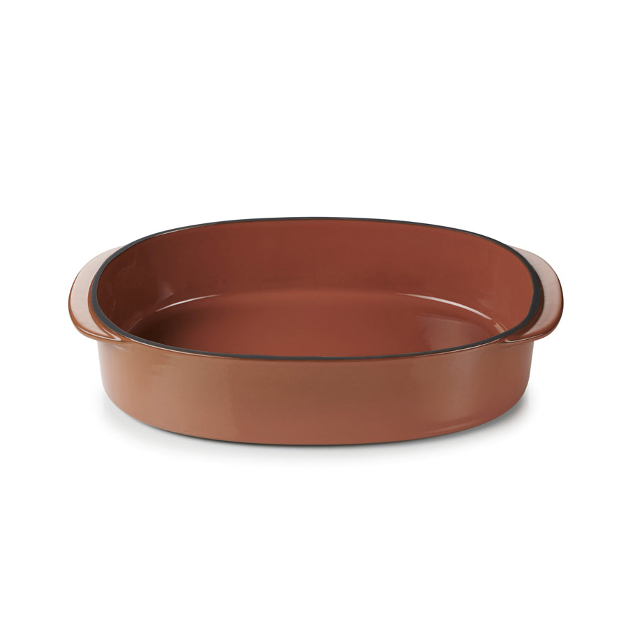 Revol Caractere Ceramic Cinnamon Oblong Dish 26x18.5x6cm 1.3 Litre Pack of 2