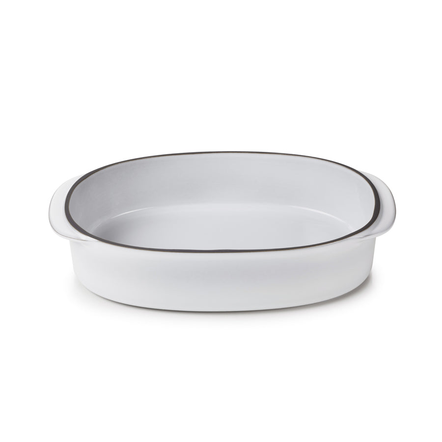 Revol Caractere Ceramic White Oblong Dish 26x18.5x6cm 1.3 Litre Pack of 2