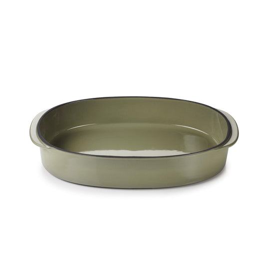 Revol Caractere Ceramic Cardamom Oblong Dish 34x25x6.5cm 2.8 Litre