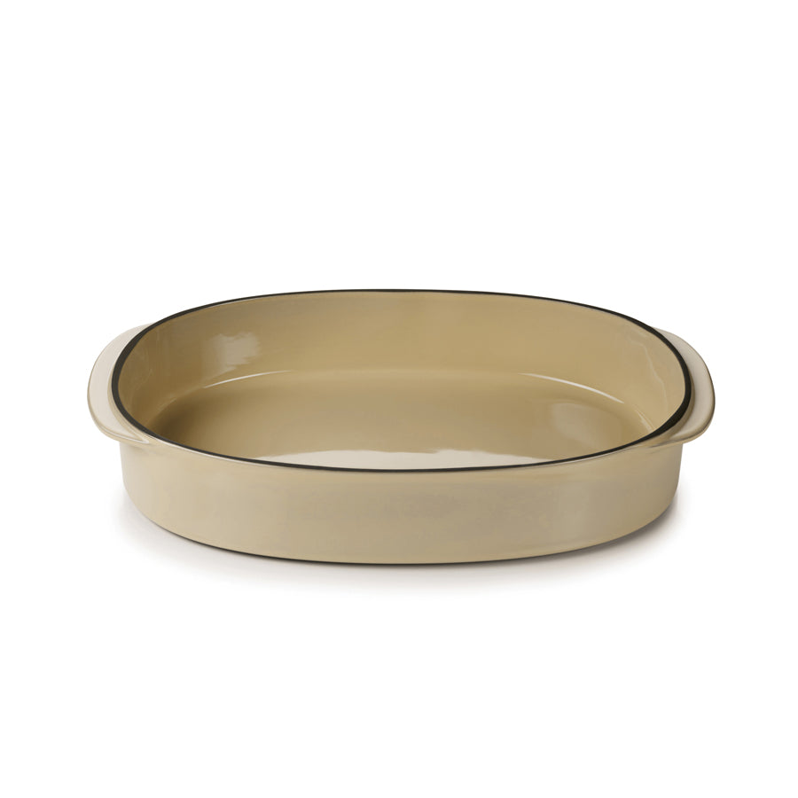 Revol Caractere Ceramic Nutmeg Oblong Dish 34x25x6.5cm 2.8 Litre