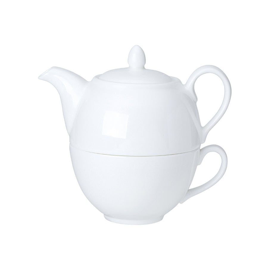 William Edwards Coupe White Bone China Tea for One Set 46cl Pack of 6