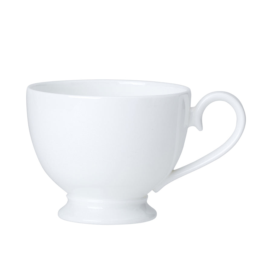 William Edwards Classic White Bone China Footed Teacup 22cl 8oz Pack of 12