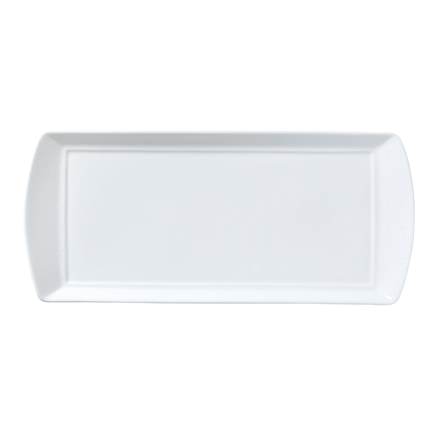 William Edwards Classic White Bone China Rectangular Tray 34 x15cm Pack of 12