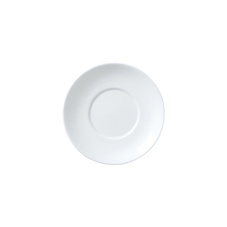 William Edwards Coupe White Bone China Round Espresso Saucer 12cm Pack of 12