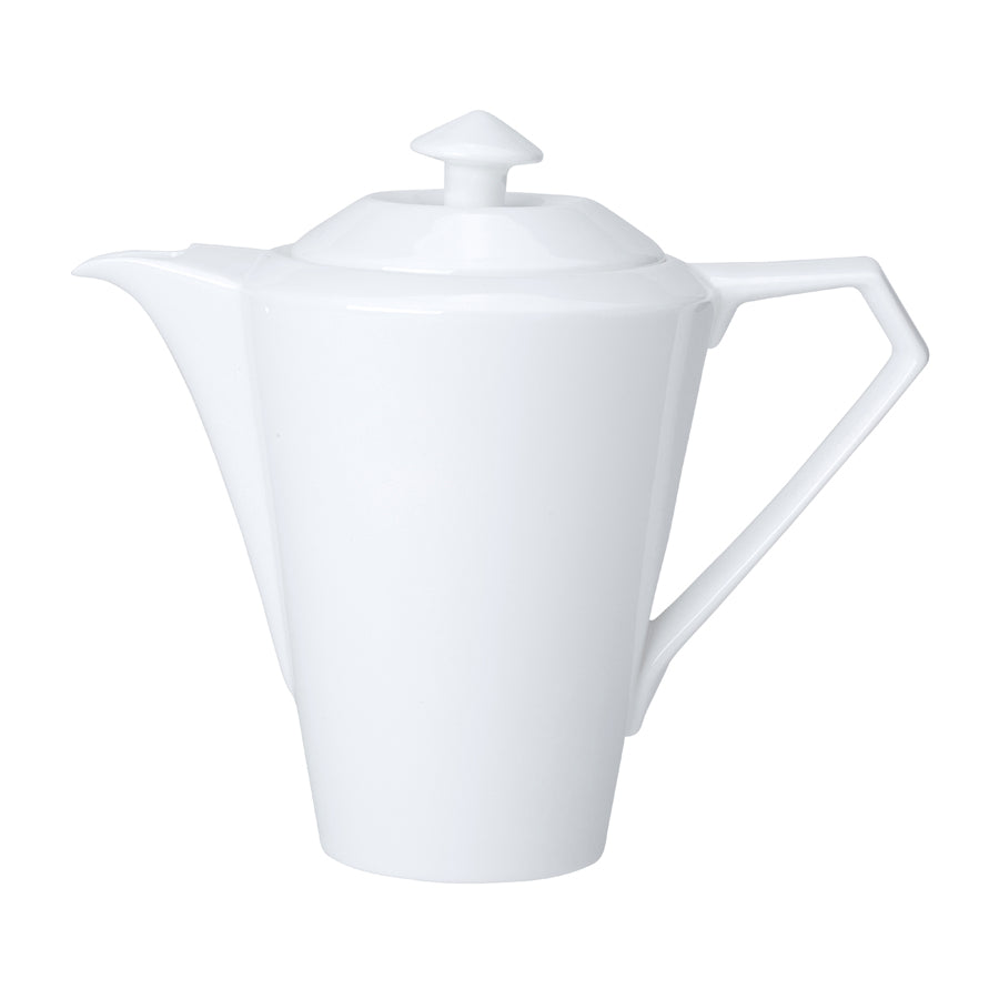 William Edwards Snipe Deco Bone China White Coffee Pot 66cl Pack of 6