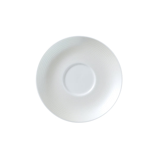 William Edwards Spiro Bone China White Round Tea for One Saucer 14.5cm Pack of 12