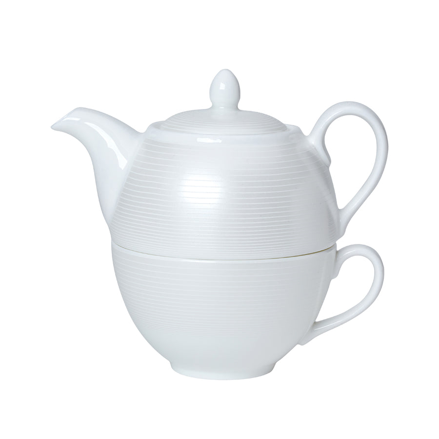 William Edwards Spiro Bone China White Tea for One Set Pack of 6