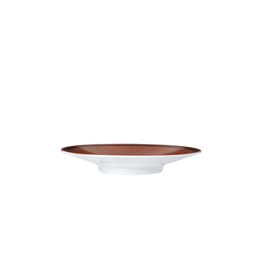 William Edwards Gatsby Bone China White & Copper Round Saucer 15.3cm Pack of 12