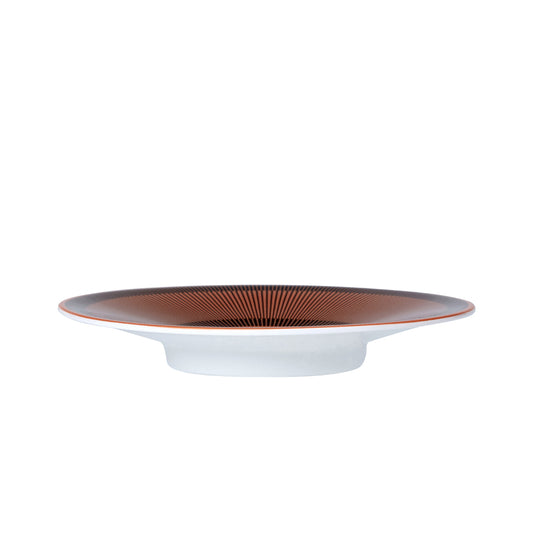 William Edwards Gatsby Bone China White & Copper Round Espresso Saucer 12cm Pack of 12