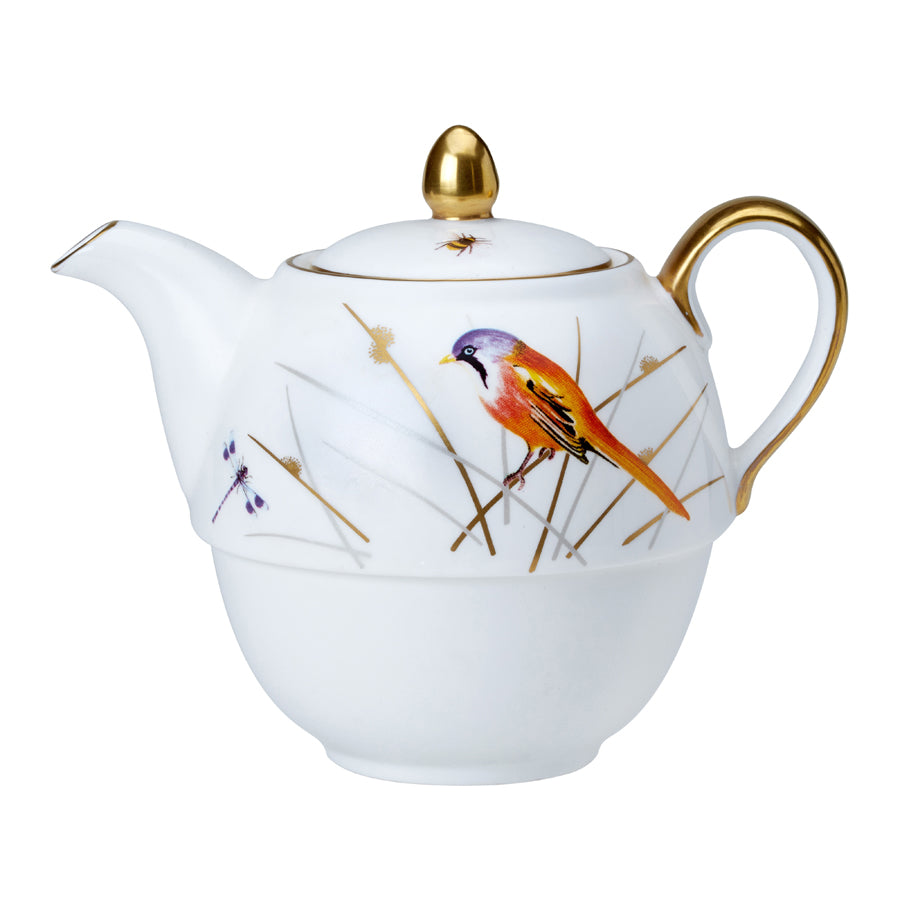 William Edwards Reed Bone China White Tea for One Teapot 46cl Pack of 6