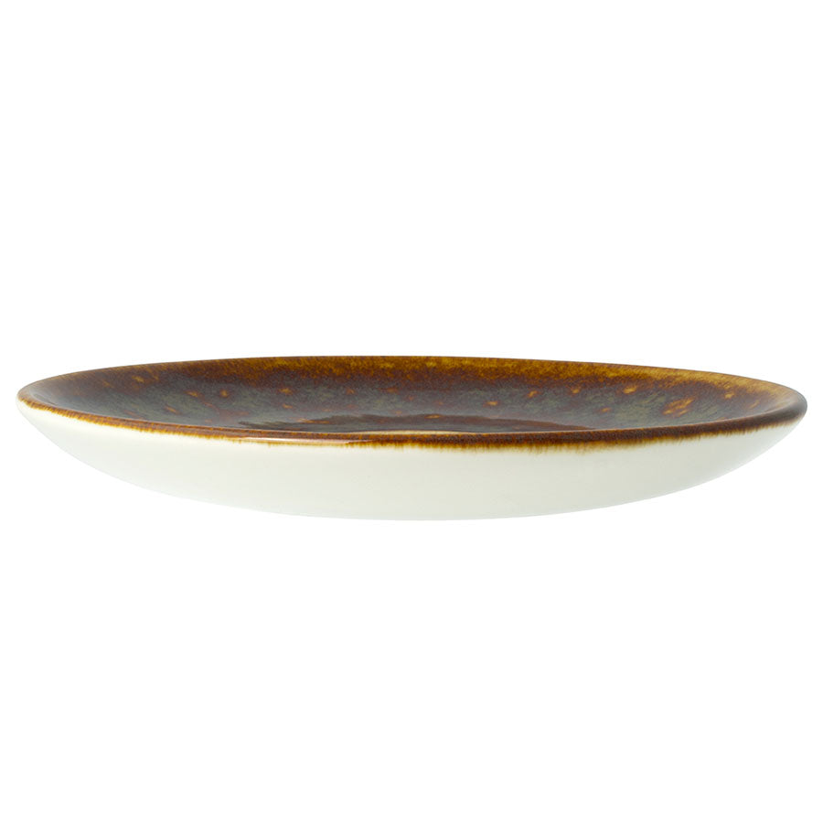 Steelite Aurora Vitrified Porcelain Vesuvius Amber Round Saucer 15.25cm Pack of 12