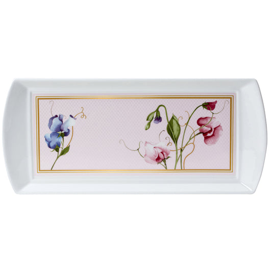 William Edwards Trellis Bone China White Classic Rectangular Tray 34 x15cm Pack of 12