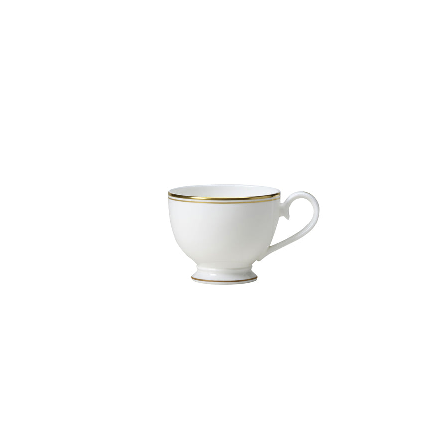 William Edwards Burnished Gold Bone China White Classic Footed Teacup 22cl Pack of 12