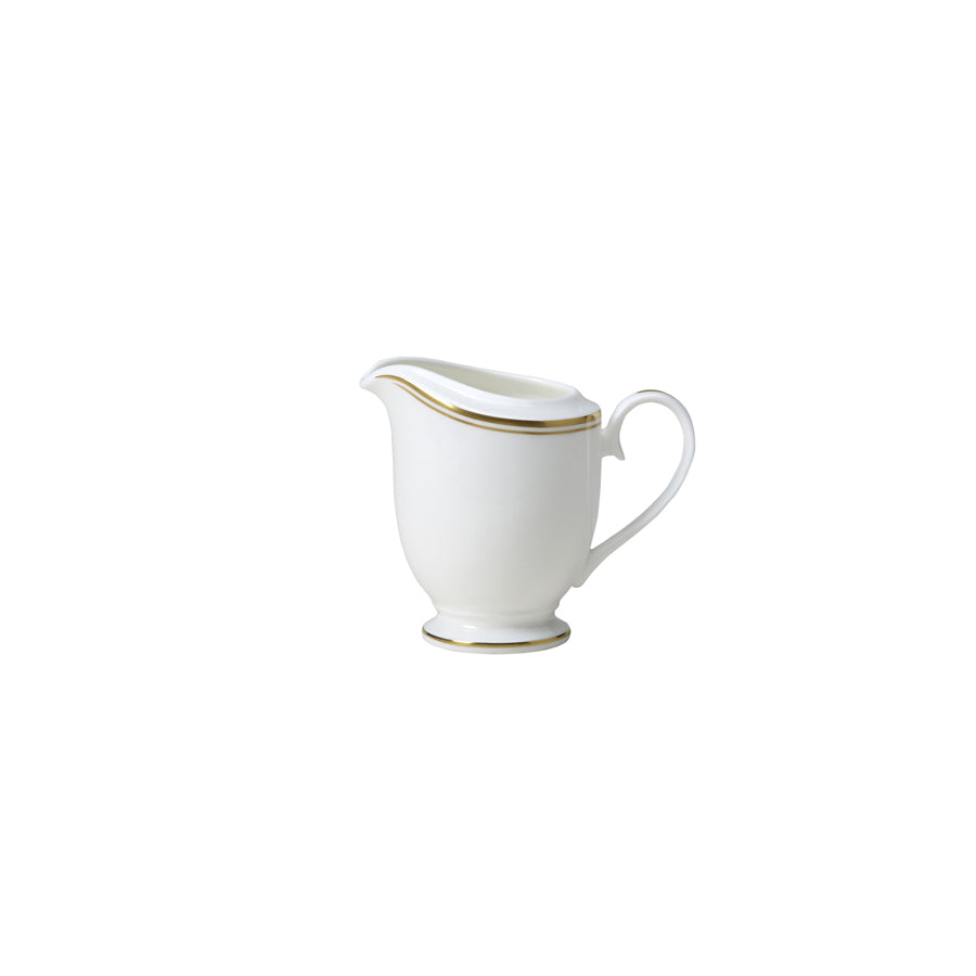 William Edwards Burnished Gold Bone China White Classic Milk Jug 10.5cm 25cl Pack of 12