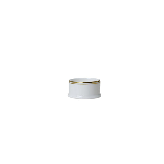 William Edwards Burnished Gold Bone China White Round Classic Condiment Pot 6.5cm 5cl Pack of 24