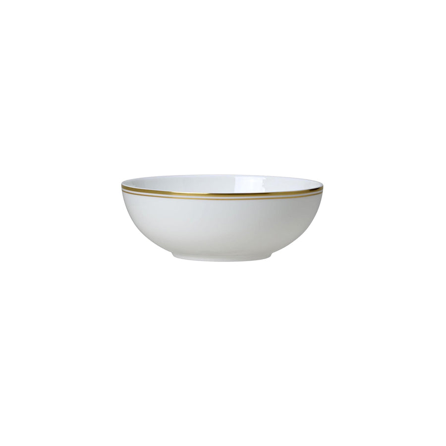 William Edwards Burnished Gold Bone China White Round Coupe Bowl 14.5cm Pack of 12