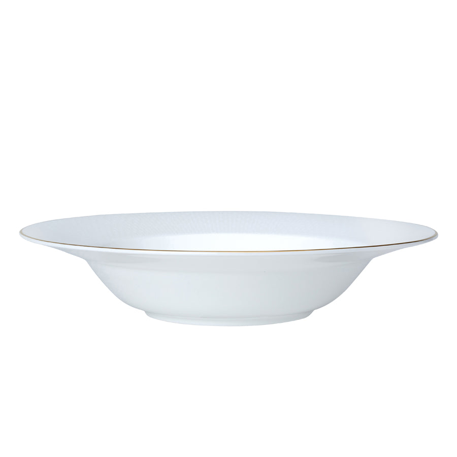 William Edwards Diamond Bone China White Round Classic Large Rim Bowl 28cm 60cl Pack of 6