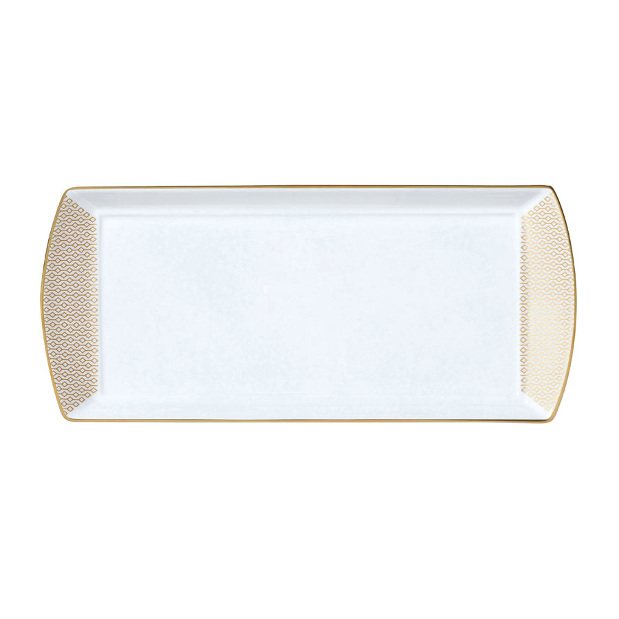 William Edwards Diamond Bone China White Classic Rectangular Tray 34x15cm Pack of 12