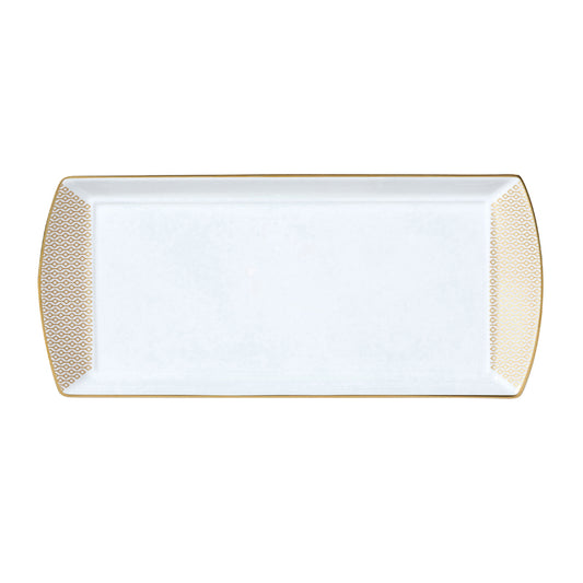 William Edwards Diamond Bone China White Classic Rectangular Tray 34x15cm Pack of 12