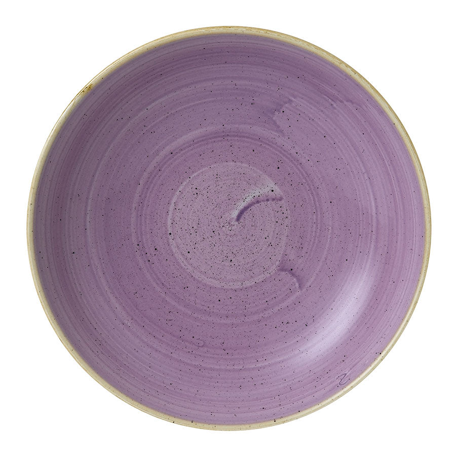 Churchill Stonecast Vitrified Porcelain Lavender Round Coupe Bowl 24.8cm 113.6cl 40oz Pack of 12