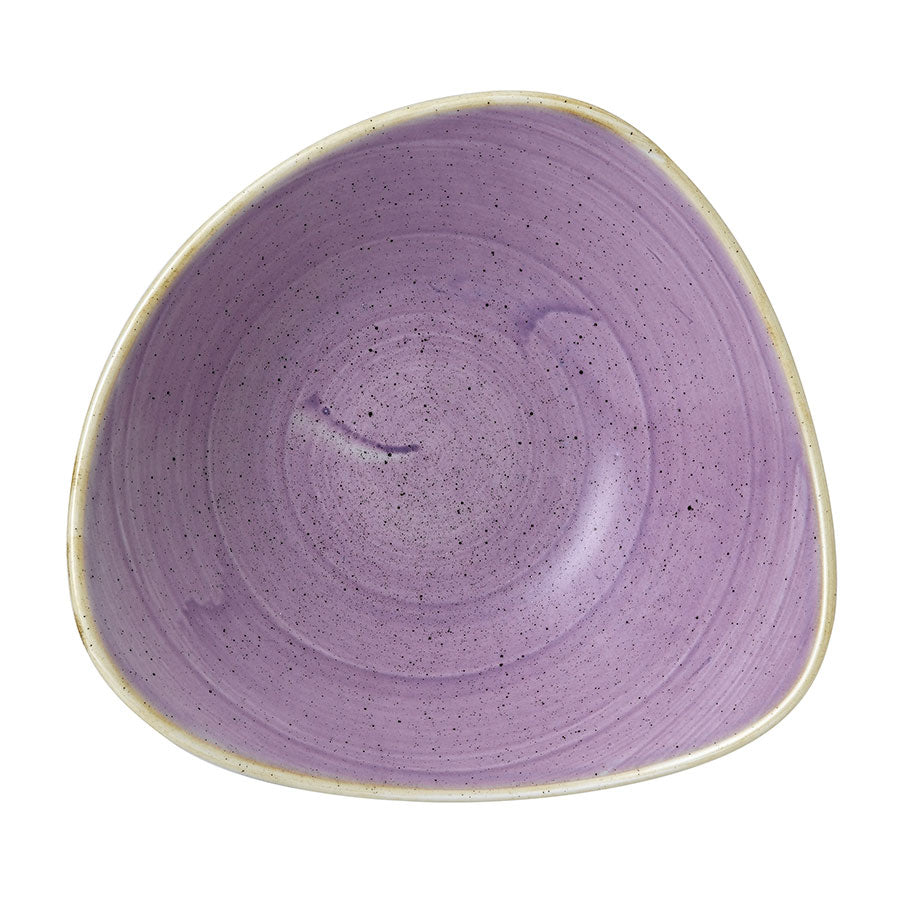 Churchill Stonecast Vitrified Porcelain Lavender Triangular Bowl 23.5cm 60cl 21.1oz Pack of 12