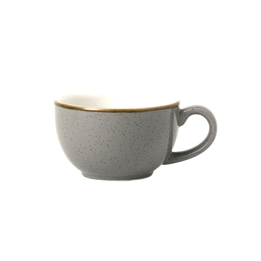 Churchill Stonecast Vitrified Porcelain Peppercorn Grey Cappuccino Cup 6oz 17cl Pack of 12