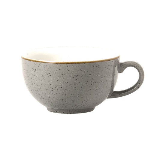 Churchill Stonecast Vitrified Porcelain Peppercorn Grey Cappuccino Cup 10oz 28cl Pack of 12