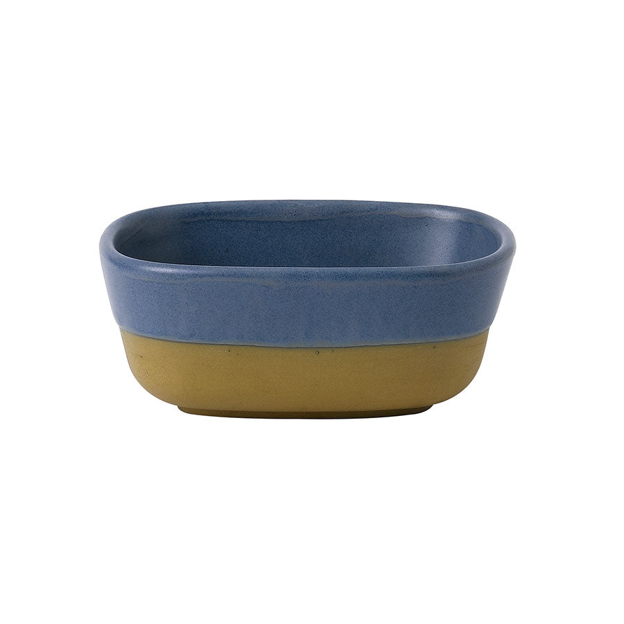 Churchil Emerge Vitrified Porcelain Oslo Blue Rectangular Deep Tray 12x9x3.3cm Pack of 6