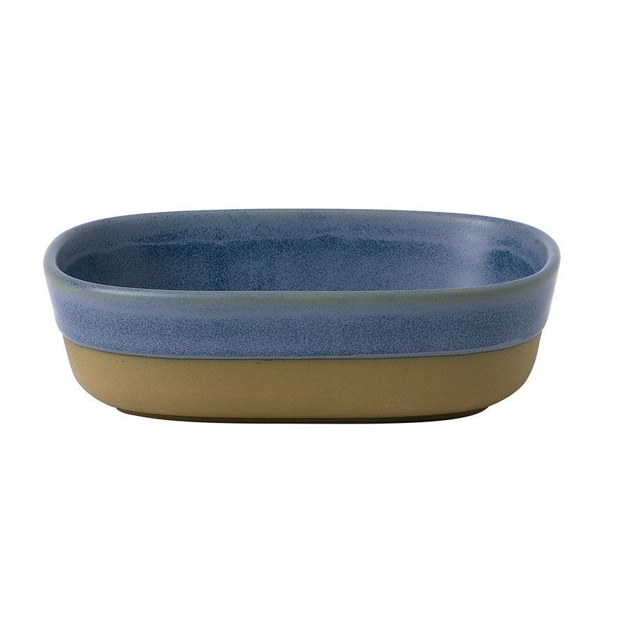 Churchil Emerge Vitrified Porcelain Oslo Blue Rectangular Deep Tray 17.3x11.9x3.3cm Pack of 6