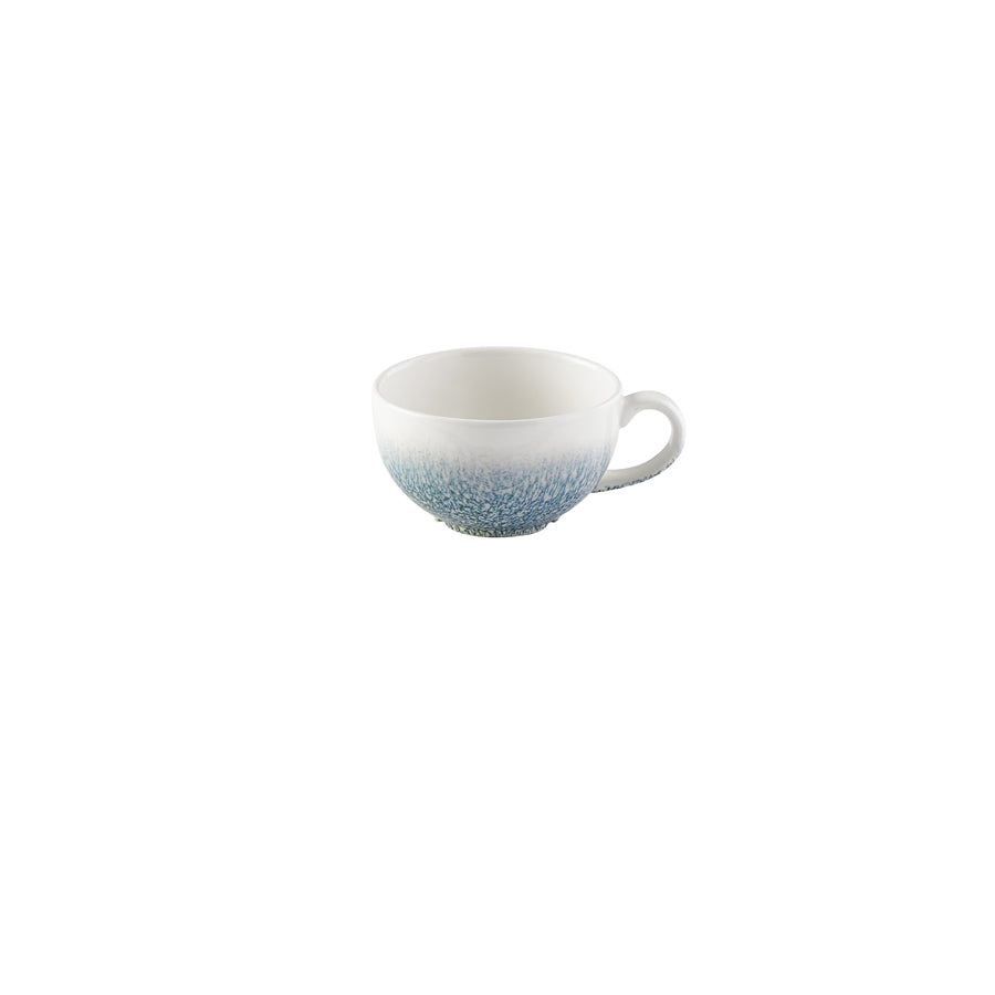 Churchill Studio Prints Raku Vitrified Porcelain Topaz Blue Cappuccino Cup 22.7cl 8oz Pack of 12