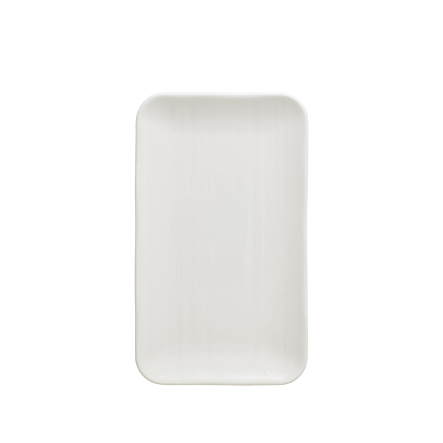 Dudson Harvest Vitrified Porcelain Norse White Organic Rectangular Platter 27x16cm Pack of 12