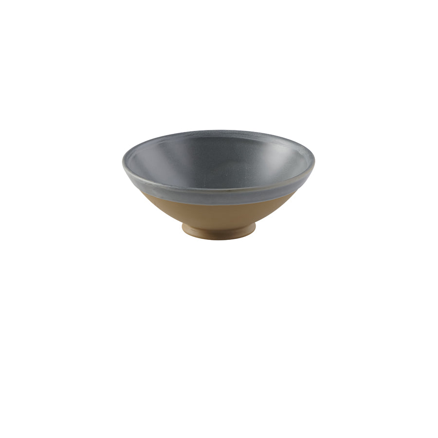 Churchil Emerge Vitrified Porcelain Seattle Grey Round Ramen Bowl 20x8cm 100cl 35.2oz Pack of 6