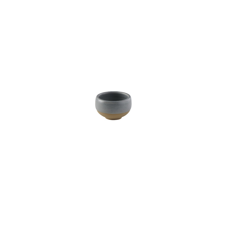 Churchil Emerge Vitrified Porcelain Seattle Grey Round Dip Pot 6x3.9cm 5.2cl 2oz Pack of 12