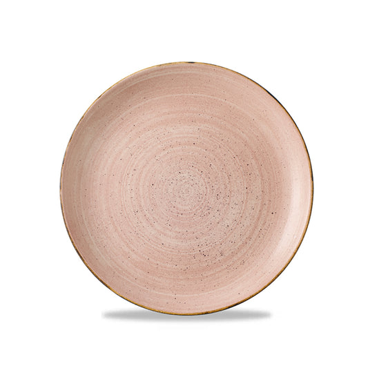 Churchill Stonecast Raw Vitrified Porcelain Terracotta Round Coupe Plate 28.8cm Pack of 12