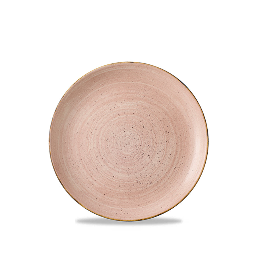 Churchill Stonecast Raw Vitrified Porcelain Terracotta Round Coupe Plate 21.7cm Pack of 12