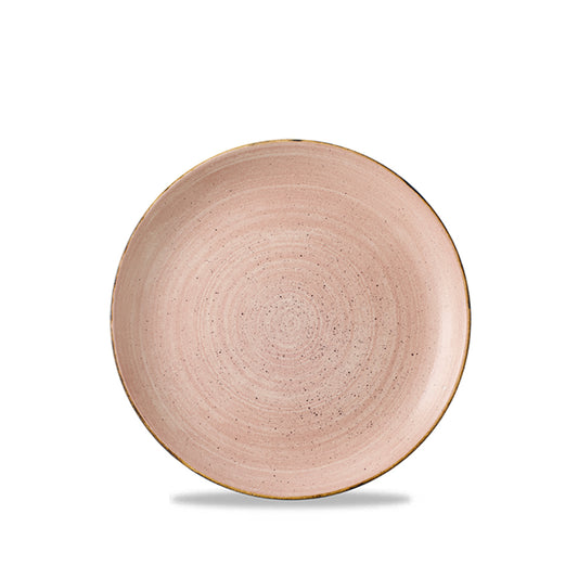 Churchill Stonecast Raw Vitrified Porcelain Terracotta Round Coupe Plate 21.7cm Pack of 12