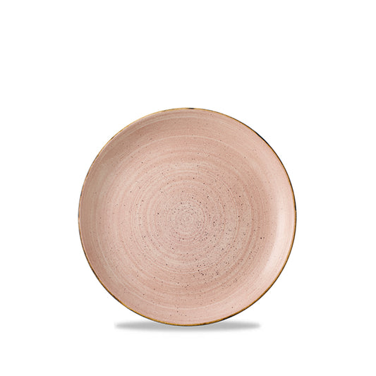 Churchill Stonecast Raw Vitrified Porcelain Terracotta Round Coupe Plate 16.5cm Pack of 12