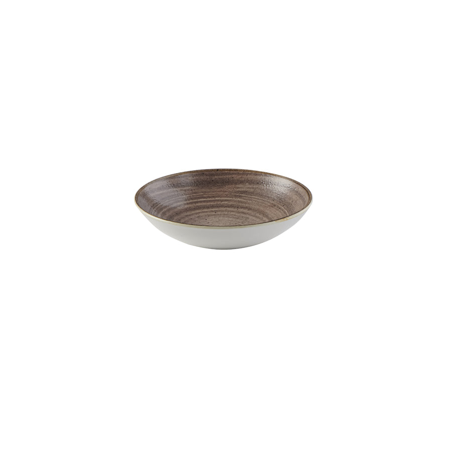 Churchill Stonecast Raw Vitrified Porcelain Brown Round Coupe Bowl 24.8cm 113.6cl 40oz Pack of 12